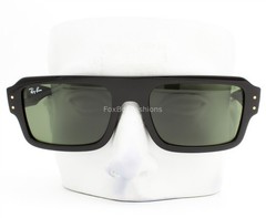 Ray-Ban Lukas Sunglasses RB 4454 6677/31 Polished Black Green Glass 56mm w/case