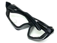 Men’s MOTORCYCLE Riding Padded Safety Protective SUN GLASSES GOGGLES Clear Lens