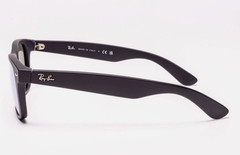 Ray-Ban Sunglasses RB 2132 NEW WAYFARER 622/30 55-18 Black Rubber Silver lenses