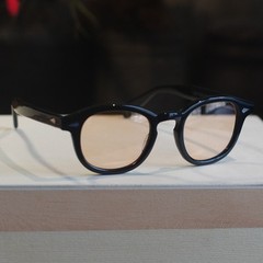 Vintage Johnny Depp sunglasses Men solid black acetate glasses amber lens UV400