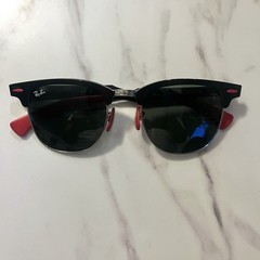 Ray-Ban Scuderia Ferrari Collection Sunglasses RB3807M with Hard Case Black Red