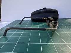 Emporio Armani 167-S 743 Gold Rectangular Sunglasses BrownLens 135mm 54[]19