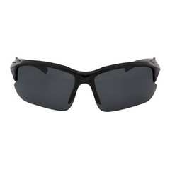 PACIFIC – Polarized Rimless Half Frame Sports Wraparound Sunglasses Gloss Black