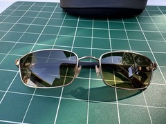 Emporio Armani 167-S 743 Gold Rectangular Sunglasses BrownLens 135mm 54[]19