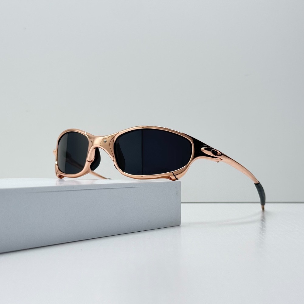 Oakley Juliet 1.0 X-Metal Rose Gold Black Lens Black Arms Sunglasses New
