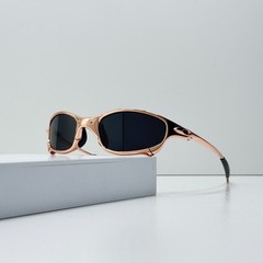 Oakley Juliet 1.0 X-Metal Rose Gold Black Lens Black Arms Sunglasses New