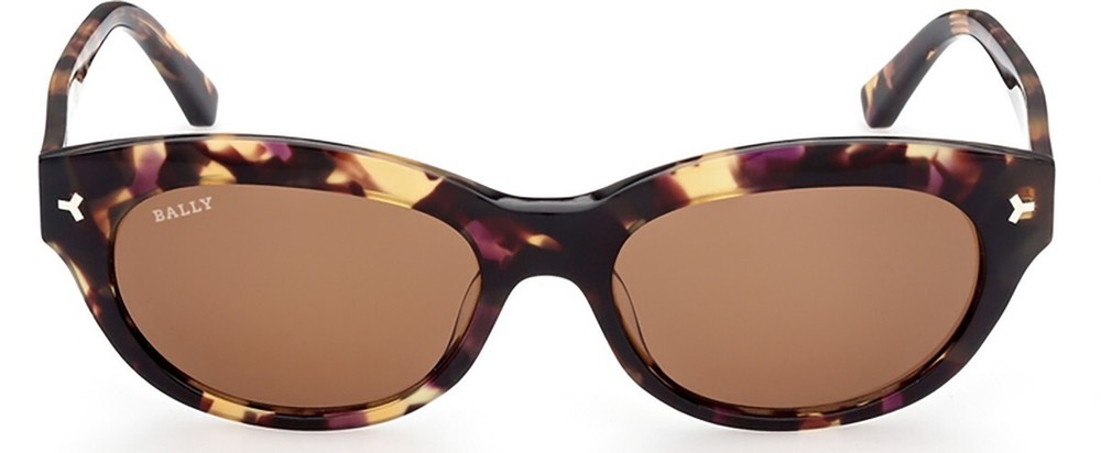 Bally BY0070 55E Light Havana Cat Eye Plastic Sunglasses Petite Frame 54-17-140