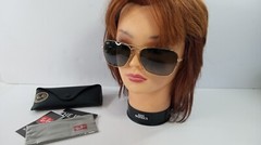 RAY-BAN RB 181/71 ARISTA Grey Gradient Gold Frames Sunglasses RB3136 Italy