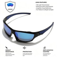 New 2025 Polarized Vertex Men AntiGlare Fishing Cycling Driving Sport Sunglasses