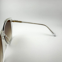 Quay Ever After 77740 Clear Sunglasses Brown Fade Lens 58-16-145 Eyewear