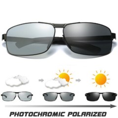 Mens Polarized Photochromic Sunglasses Driving Outdoor Eyewear UV400 Glasses