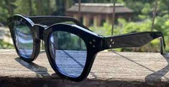 Vintage Blue sunglasses Men’s Solid Black glasses Women’s blue sunglasses UV400