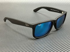 RAY BAN RB4165 622 55 Rubber Black Blue Flash Unisex 54 mm Sunglasses