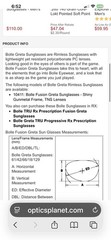 BOLLE Polarized Sunglasses Unisex ‘Greta’ 10407 NEW in box with case $165 Retail