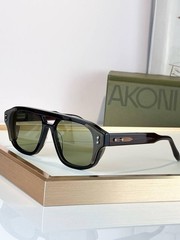 AKONI Gun Cat 3 Sunglasses 55□18-148 Black Brown Frame Made in Japan Luxury