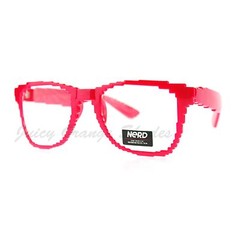 Pixelated Clear Lens Glasses Pixel Digital Fashion Eyeglasses