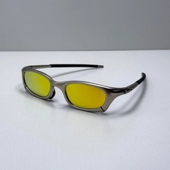 Oakley Penny X-Metal Sunglasses Silver Frame Black Lens Classic