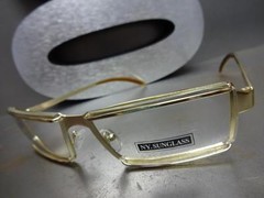 Men’s CONTEMPORARY MODERN Style Clear Lens EYE GLASSES Gold Metal Fashion Frame