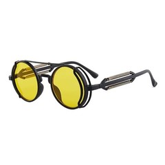 Retro Gothic Steampunk Round Sunglasses Men Women Circle Frame Sun Glasses