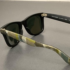 Ray-Ban RB2140 6065 Wayfarer Urban Camouflage 50-22 Matte Black Italy w/ Case