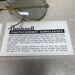 Vintage B&L Bausch & Lomb Bushnell Smoke Grey Aviator Shooting Glasses w/Case