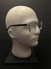 Clear Frame Glasses with Black Arms