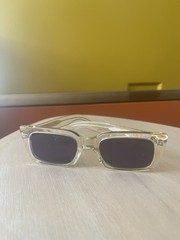 Garrett Leight California Sunglasses crystal frame purple lens GL3090 new