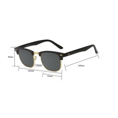 Ray-Ban RB3016 Sunglasses Clubmaster Classic Black Frame Glass Grey Lens 51mm