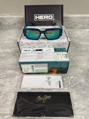 MAUI JIM | NEW | KŪPALE | GM639 – 03 | SHINY PETROL BLUE | MAUI GREEN