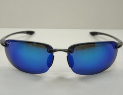 NIB Maui Jim HO’OKIPA Smoke Grey-Blue Hawaii Polarized Rimless Sunglasses 407-11