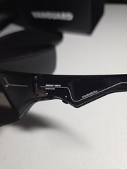 Oakley Meta Vanguard OW8001 Shield Sunglasses Black Frame Gold Mirrored
