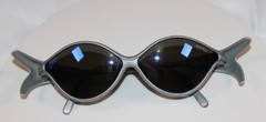 Vintage Bolle France Mad Bat 719 Polarized grey Plastic Sunglasses