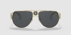 VERSACE VE2225 100287 Gold Grey 60 mm Men’s Sunglasses
