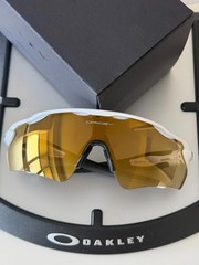 Oakley Radar EV Path OO9208 White Frame Prizm 24K Gold Lens Sport Sunglasses