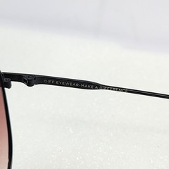 DIFF Dash Aviator Sunglasses XS DE01 0334 Black Frame Red Gradient Lenses Unisex