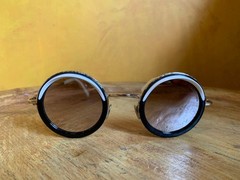 USED CUTLER AND GROSS ROUND SUNGLASSES 1277 C:01 44MM