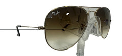 RAY-BAN Aviator GoldLight Brown Gradient Sunglass RB3025 58/14/135 NO CASE