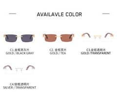 New Men Women Retro Vintage Designer Fashion Sunglasses Wood Gold none Frame 80s