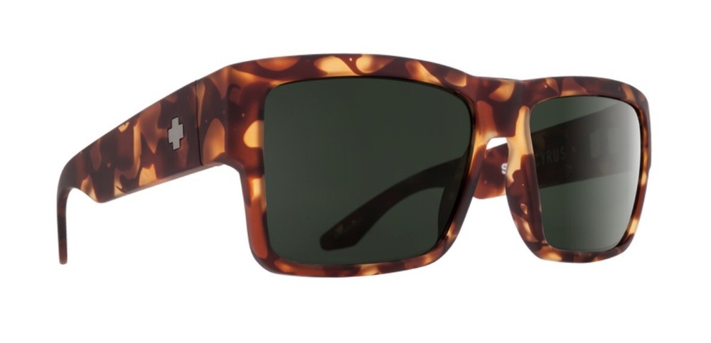 Spy Optic CYRUS Sunglasses – Soft Matte CAMO TORT / HD Plus Gray Green NEW