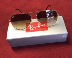 Ray Ban Aviator RB3025 Sunglasses,Light Brown,Gradient Lenses,Unisex.