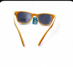 Lenovo Men’s UV400 Sunglasses Wood Grain Brown Frame Blue Tinted!