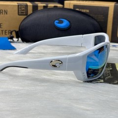 Costa Del Mar Fishing Sunglasses White Blue Mirror Polarized 580P