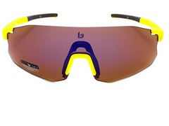 Bolle Icarus Rimless Sunglasses Acid Yellow Matte with Blue Shield Lens BS016007