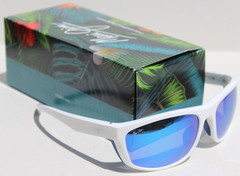 MAUI JIM Nuu Landing POLARIZED Sunglasses B869-05 White/Blue Hawaii NEW Italy