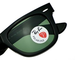 Ray-Ban RB2140 Original Wayfarer Black Frame Polarized Green Lenses 50mm Unisex