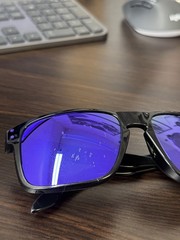 Oakley Holbrook OO9102-67 Black Ink/Purple Icons Sunglasses 55-18mm