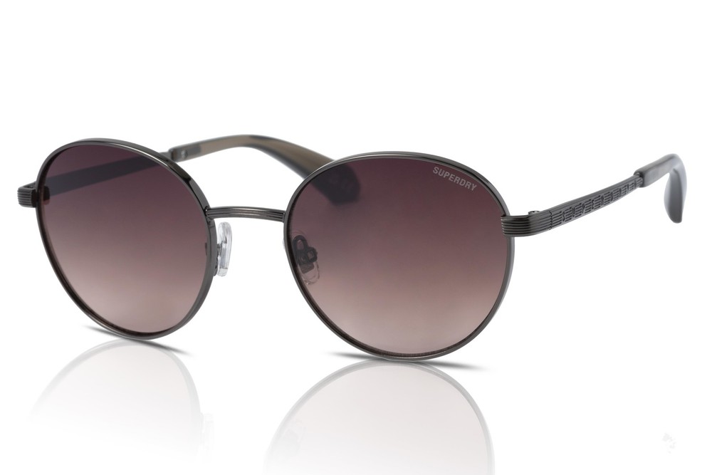 Superdry Sunglasses SDS-5001 205 Shiny Gunmetal/Brown Gradient
