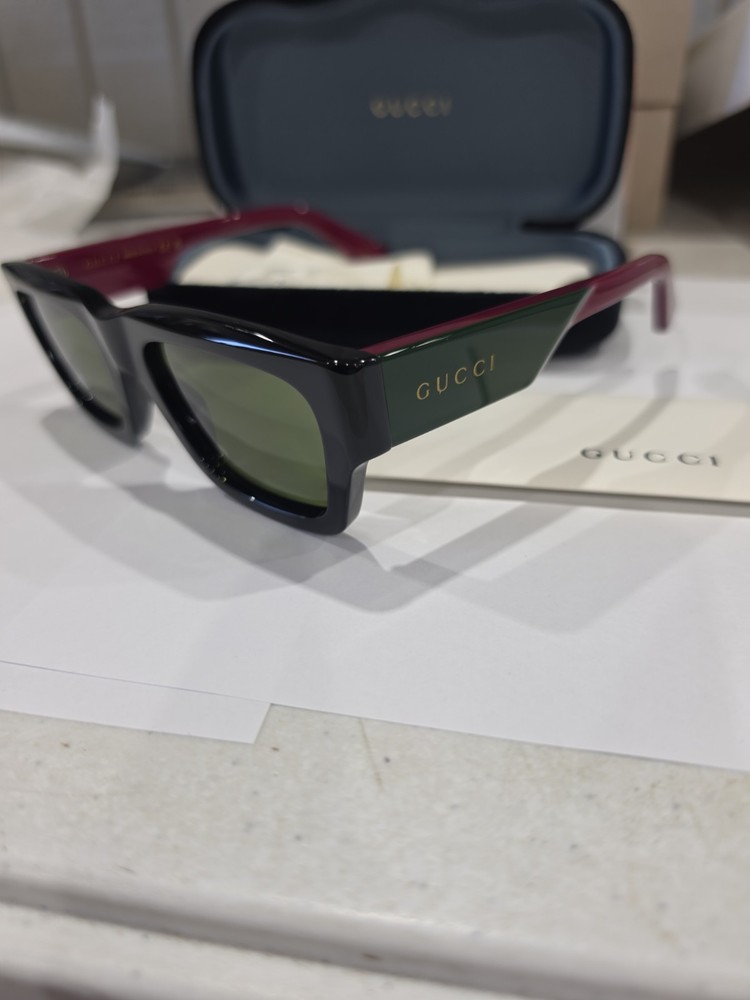 Gucci Green Square Men’s Sunglasses GG1668S 003 52 GG1668S 003 52
