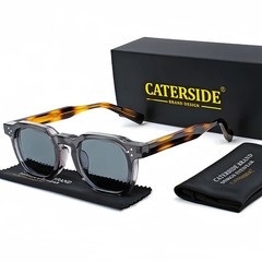 CATERSIDE Fashion Men Sunglasses Small Frame Square Personalized Design Sun