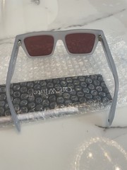 OFF WHITE OERI109 UNISEX SUNGLASSES Grey/Burgundy comes with branded box&pouch
